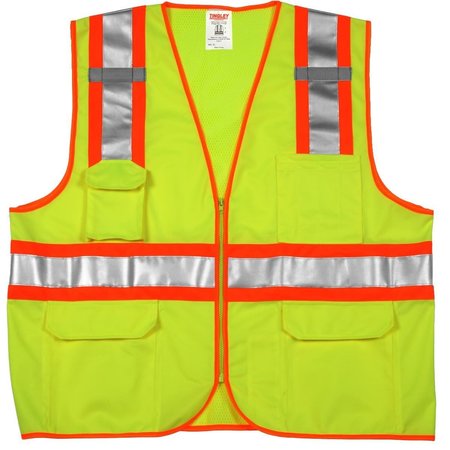 TINGLEY Tingley Job Sight HighVisibility YellowOrange TwoTone Vest V73852.S-M